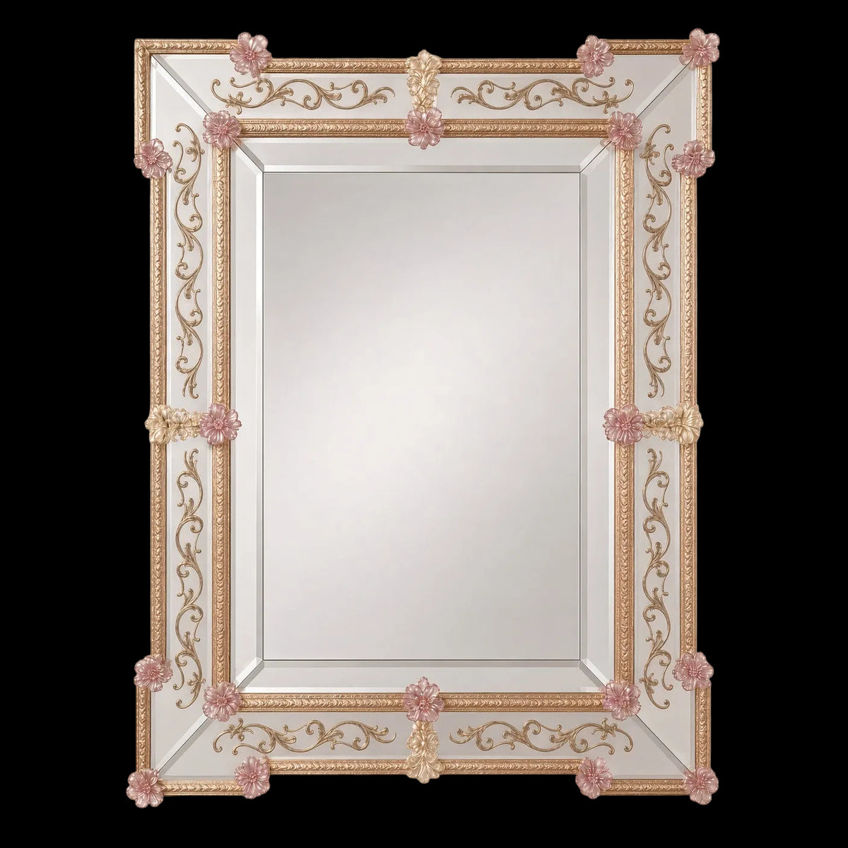 Blush Murano Crystal Mirror
