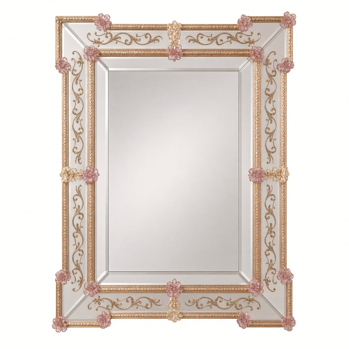 Blush Murano Crystal Mirror